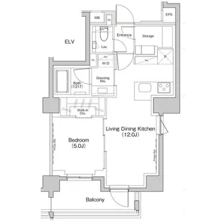 ザ・パークハビオ下北沢【2階】の間取り