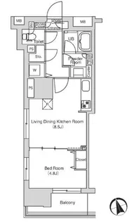 エミリブ鷺ノ宮【3階】の間取り