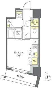 プライムメゾン清澄白河【4階】の間取り