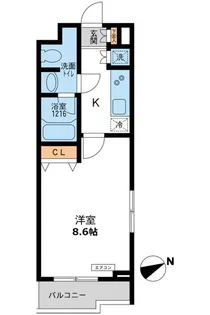 パシフィックコート目黒南【2階】の間取り