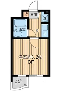 スクエア世田谷【0102号室】の間取り