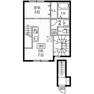 ミハス田園調布Ⅱ【2階】の間取り