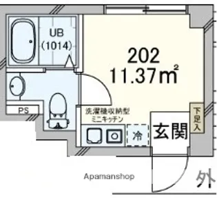 プラシード【202号室】の間取り