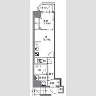 SーRESIDENCE菊川RIVIE【4階】の間取り