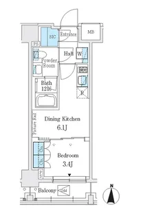 J.GRAN COURT 品川西大井EAST【6階】の間取り