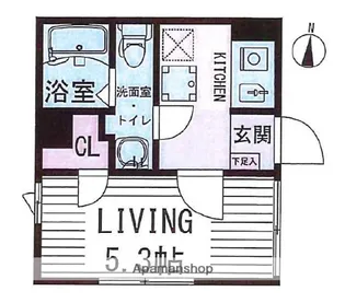 ミレドゥーエ西小山【2階】の間取り