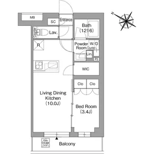 ORSUS戸越銀座【1階】の間取り