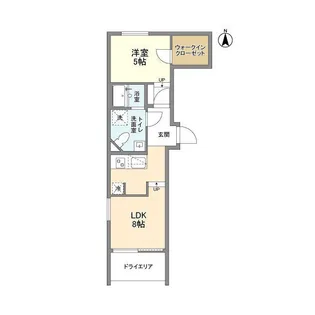 ミリアレジデンス早稲田山吹町【-1階】の間取り