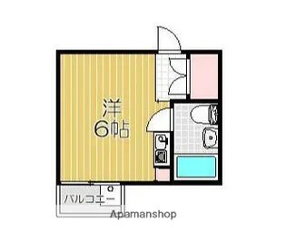 サンハイツ洗足【202号室】の間取り