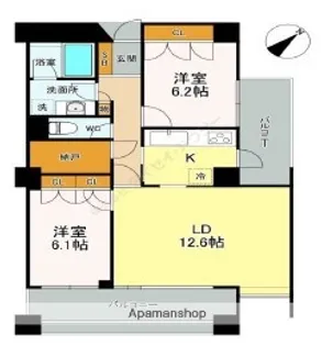グランドメゾン武蔵小山【12階】の間取り