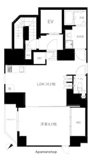 CREAL PREMIER恵比寿【3階】の間取り