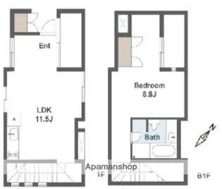 MAISON DU DIX−HUIT【1階】の間取り