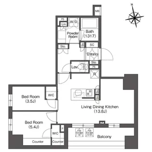 コンフォリア東上野【13階】の間取り