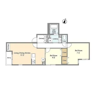 サンセリテ東が丘弐番館【2階】の間取り