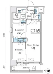 クインテット錦糸公園【11階】の間取り