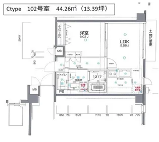 アルヴェール松濤【1階】の間取り