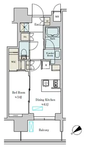 BRILLIA IST 大井町【12階】の間取り