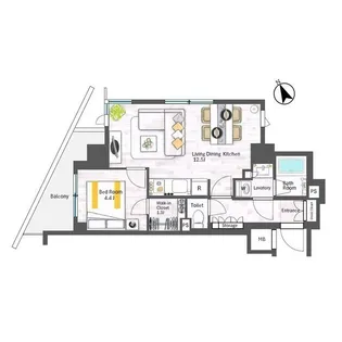 AIFLAT代々木上原【5階】の間取り