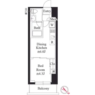 グランパセオ銀座築地【10階】の間取り