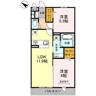 CRESCENTE経堂(クレシェンテ) 壱番館【3階】の間取り