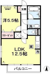 コモレビ大蔵 E【1階】の間取り