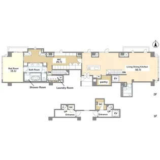 プレステージレジデンス白金長者丸【2階】の間取り