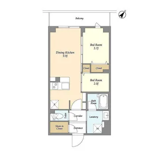KDXレジデンス田園調布南【4階】の間取り