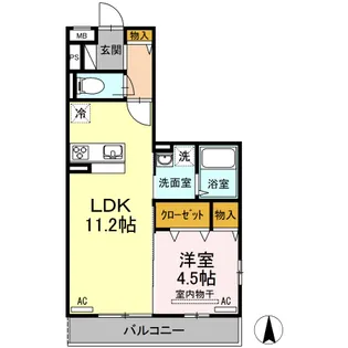 コルノリザイア【3階】の間取り
