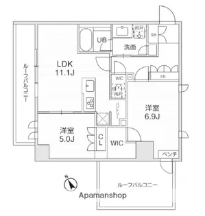 東京都豊島区南大塚2丁目【マンション】の間取り