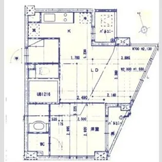 ベルジューレ高輪【0102号室】の間取り