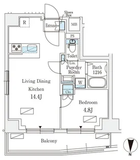 オープンブルーム入谷EAST【15階】の間取り