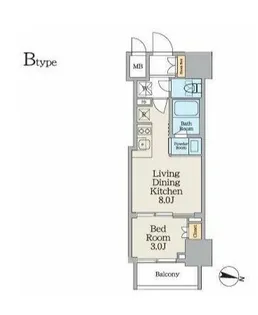 クレストコート池上【5階】の間取り