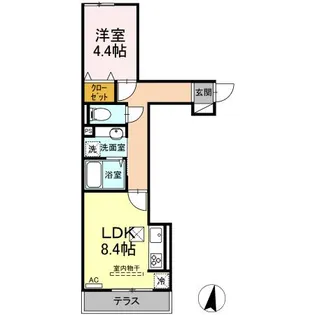 ハカランダ日吉【1階】の間取り