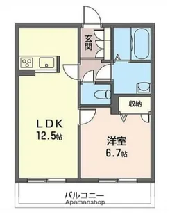 アドラー奥沢【1階】の間取り