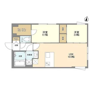 ウェルスクエア方南町Ⅱ【1階】の間取り