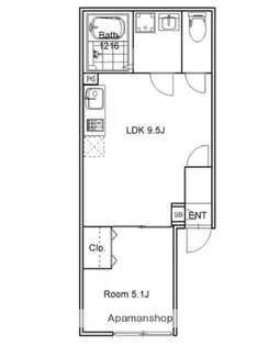 ロータスコート目黒不動前【4階】の間取り