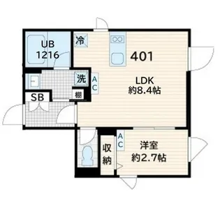 FULLEA奥沢【4階】の間取り