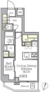 ARKMARK世田谷砧【6階】の間取り