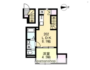 ワイズ戸越【2階】の間取り