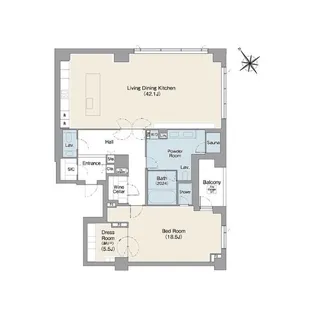 プレステージレジデンス白金台【1階】の間取り