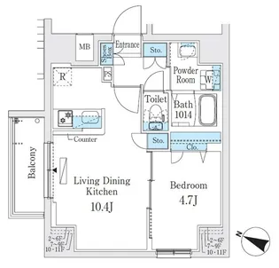 プライムブリス板橋本町【9階】の間取り