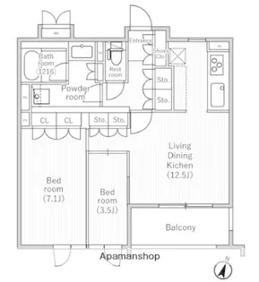 東京都世田谷区桜丘5丁目【マンション】の間取り