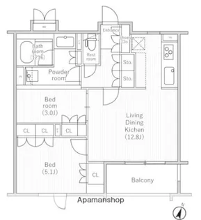 東京都世田谷区桜丘5丁目【マンション】の間取り