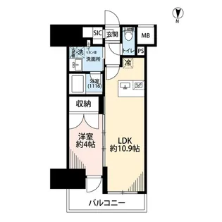 プレール・ドゥーク亀戸Ⅵ【10階】の間取り