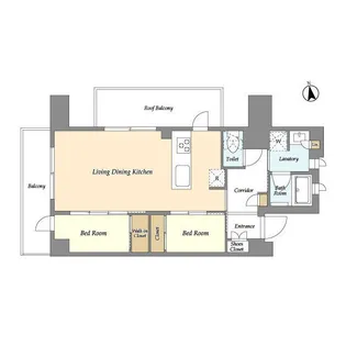 AIFLAT品川戸越パークサイド【7階】の間取り