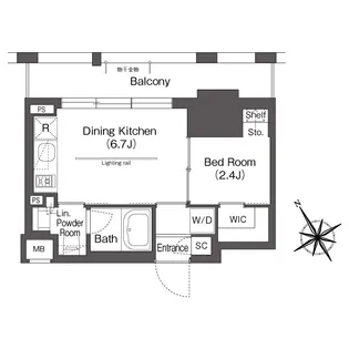 BLUROCK後楽園【8階】の間取り