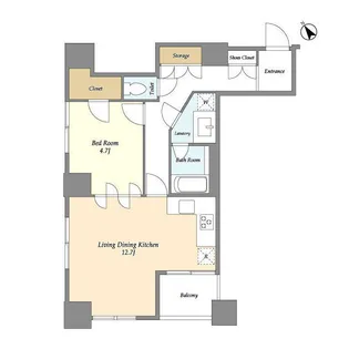 LASANTE池田山【8階】の間取り