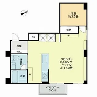 パレ・ドール蒲田【0108号室】の間取り