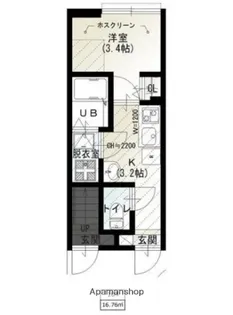 ソルナクレイシア荏原町【1階】の間取り