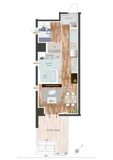 デュオフラッツ板橋大山【1階】の間取り